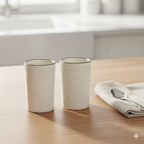 Handcrafted Ceramic Drinking Glass – 300 ml | Set of 2