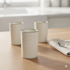 Handcrafted Ceramic Drinking Glass – 300 ml | Set of 2